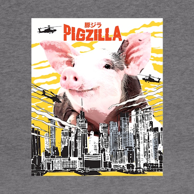 Pigzilla Funny Pigs Farm Poultry Farmer Gifts by Essinet